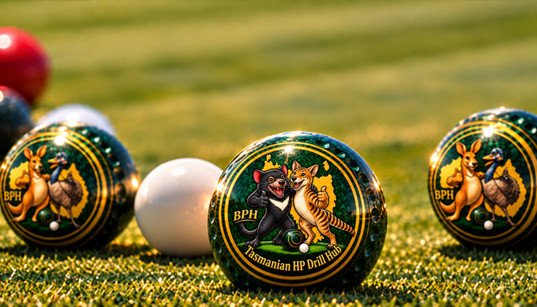 BPH lawn bowls on a green